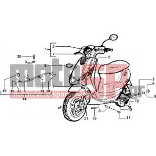 PIAGGIO - ZIP 125 4T < 2005 - Engine/Transmission - transmissions - 483859 - ΤΑΠΑ ΛΑΣΤ ΚΑΠ SCOOTER-HEX