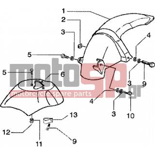 PIAGGIO - ZIP 125 4T < 2005 - Body Parts - Fender front and back - 288245 - ΠΑΞΙΜΑΔΙ