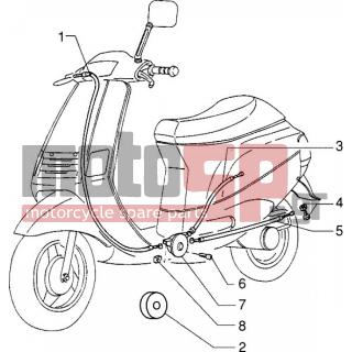 PIAGGIO - ZIP 50 1995 - Frame - Cables (separator-blender-throttle control) - 259830 - ΒΙΔΑ SCOOTER