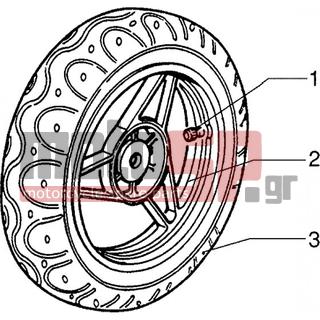 PIAGGIO - ZIP 50 1995 - Brakes - Front wheel - Brake Caliper - 266434 - ΒΑΛΒΙΔΑ ΤΡΟΧΟΥ TUBELESS D=10mm