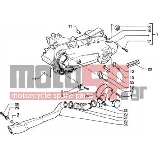 PIAGGIO - ZIP 50 4T < 2005 - Engine/Transmission - CLUTCH COVER - 576018 - ΣΩΛΗΝΑΣ ΑΕΡΑΓΩΓΟΥ ΖΙΡ 4Τ-->>622267