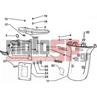PIAGGIO - ZIP 50 4T < 2005 - Electrical - Taillight rear guard - 57618700G7 - ΚΑΠΑΚΙ ΛΑΣΠΩΤ ΖΙΡ 4Τ