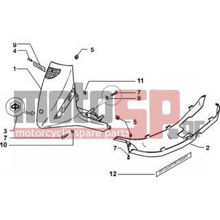 PIAGGIO - ZIP 50 4T < 2005 - Body Parts - Apron-spoilers - 577024 - Πλακέτα 