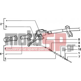 PIAGGIO - ZIP 50 4T < 2005 - Frame - steering parts - 259348 - ΒΙΔΑ M 6X18 mm ΜΕ ΑΠΟΣΤΑΤΗ