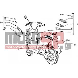 PIAGGIO - ZIP 50 4T < 2005 - Electrical - Lamp front and back - 250521 - ΝΤΟΥΙ ΜΠΡ ΠΟΡΕΙΑΣ SFERA