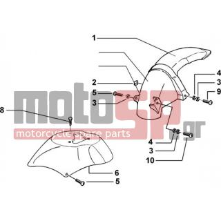 PIAGGIO - ZIP 50 4T < 2005 - Body Parts - Fender front and back - 18640 - Βίδα TC M6x50