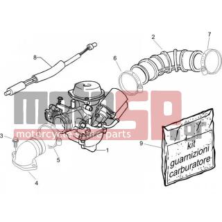 PIAGGIO - ZIP 50 4T 2013 - Κινητήρας/Κιβώτιο Ταχυτήτων - CARBURETOR COMPLETE UNIT - Fittings insertion