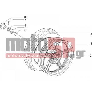 PIAGGIO - ZIP 50 4T 2011 - Frame - rear wheel - 270991 - ΒΑΛΒΙΔΑ ΤΡΟΧΟΥ TUBELESS D=12mm