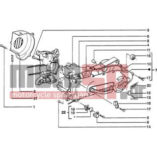 PIAGGIO - ZIP 50 CATALYZED < 2005 - Engine/Transmission - COVER-CLUTCH COVER SCREW - 483510 - Πινακίδα