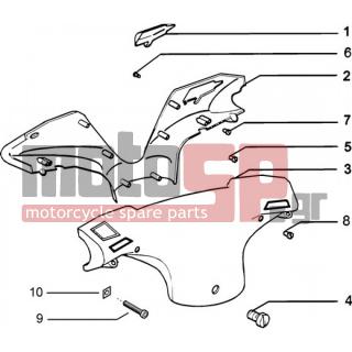 PIAGGIO - ZIP 50 CATALYZED < 2005 - Frame - handlebar covers - 59931700A3 - ΚΑΠΑΚΙ ΤΙΜ ΖΙΡ 50 4T-CAT-ΜY.03 ΜΠΛΕ 280