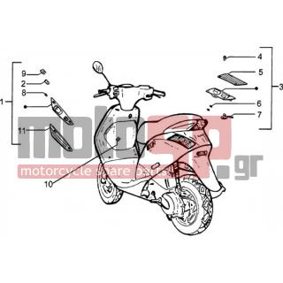 PIAGGIO - ZIP 50 CATALYZED < 2005 - Electrical - Lamp front and back - 581569 - ΒΙΔΑ ΜΠΡΟΣ ΦΛΑΣ ZIP CAT/4T