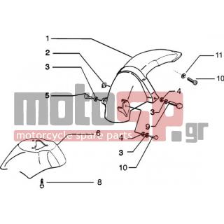 PIAGGIO - ZIP 50 CATALYZED < 2005 - Body Parts - Fender front and back - 575249 - ΒΙΔΑ M6x22 ΜΕ ΑΠΟΣΤΑΤΗ