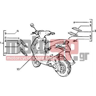 PIAGGIO - ZIP SP 50 < 2005 - Electrical - Lamp front and back - 494987 - ΚΡΥΣΤ ΜΠΡ ΦΛΑΣ ΑΡ ΖΙΡ CAT