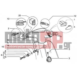 PIAGGIO - ZIP SP 50 H2O < 2005 - Electrical - Switches-horn-Lock - 294434 - Headlight selector