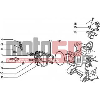 PIAGGIO - ZIP SP 50 H2O < 2005 - Engine/Transmission - Head-cooling and socket fitting cap - 82827R - ΒΑΛΒΙΔΑ REED SCOOTER C01C34 NSL-TEC