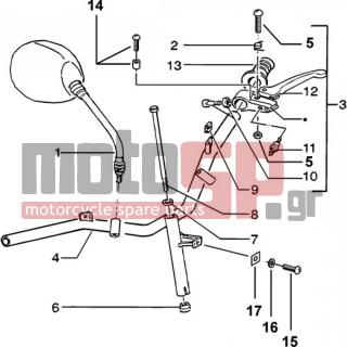 PIAGGIO - ZIP SP 50 H2O < 2005 - Frame - steering parts - 259348 - ΒΙΔΑ M 6X18 mm ΜΕ ΑΠΟΣΤΑΤΗ