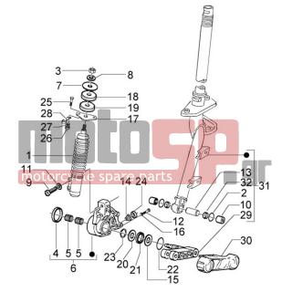Vespa - GRANTURISMO 125 L < 2005 - Brakes - steering-disc brake system - 177451 - ΠΕΙΡΟΣ ΠΙΡΟΥΝΙΟΥ VESPA ARC/GT/LX 16mm