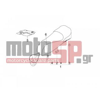 Vespa - GRANTURISMO 200 L 2005 - Body Parts - Saddle / Seats - 621498 - ΚΑΛΥΜΜΑ ΣΕΛΑΣ Χ8/BEV-FUOCO-GT200-MP3