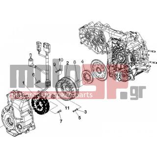 Vespa - GT 250 IE 60° E3 2007 - Engine/Transmission - flywheel magneto