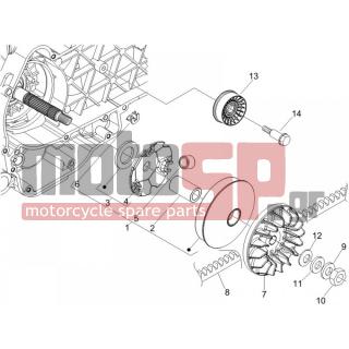 Vespa - GT 250 IE 60° E3 2006 - Engine/Transmission - driving pulley - 840193 - ΔΙΣΚΟΣ-ΓΡΑΝΑΖΙ ΒΑΡ SCOOTER 250 CC 4Τ