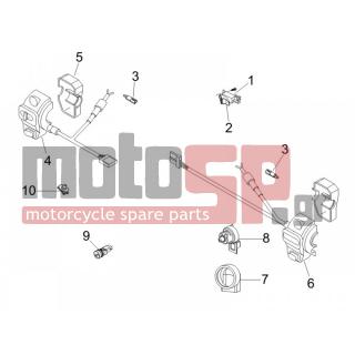 Vespa - GT 250 IE 60° E3 2006 - Ηλεκτρικά - Switchgear - Switches - Buttons - Switches - 582041 - ΚΑΠΑΚΙ ΚΕΝΤΡΙΚΟΥ ΔΙΑΚΟΠΤΗ SCOOTER