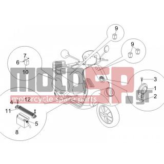 Vespa - GT 250 IE 60° E3 2006 - Electrical - Relay - Battery - Horn - 434541 - ΒΙΔΑ M6X16 SCOOTER CL10,9