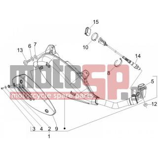 Vespa - GT 250 IE 60° E3 2006 - Exhaust - silencers - 584344 - ΑΙΣΘΗΤΗΡΑΣ ΛΑΜΔΑ SCOOTER 125250 I-325m