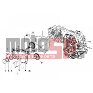 Vespa - GT 250 IE 60° E3 2006 - Κινητήρας/Κιβώτιο Ταχυτήτων - complex reducer - 844669 - ΣΩΛΗΝΑΣ ΕΞΑΕΡ FLY 125/150 4T