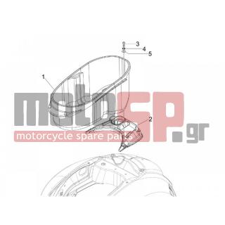 Vespa - GTS 250 2010 - Body Parts - bucket seat - 1B000860 - ΚΟΥΒΑΣ ΣΕΛΛΑΣ VESPA GTS ABS-GTV