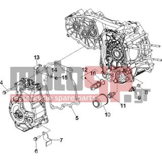 Vespa - GTS 250 ABS 2007 - Engine/Transmission - COVER flywheel magneto - FILTER oil - 840504 - ΦΛΑΝΤΖΑ ΚΑΠ ΒΟΛΑΝ SCOOTER 125300 CC
