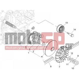 Vespa - GTS 250 ABS 2006 - Engine/Transmission - driving pulley - CM144407 - ΒΑΡΙΑΤΟΡ SCOOTER 250 CC 4Τ