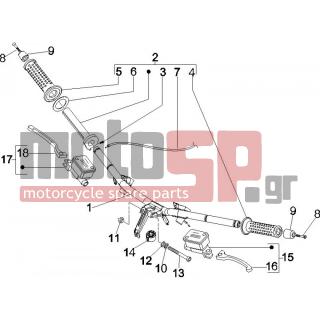 Vespa - GTS 250 ABS 2007 - Frame - Wheel - brake Antliases - 123394 - ΒΙΔΑ M5,8X17,2