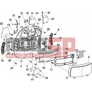 Vespa - GTS 250 ABS 2009 - Body Parts - Storage Front - Extension mask - 577620 - ΠΑΞΙΜΑΔΙ M4X0,7 H=3,2