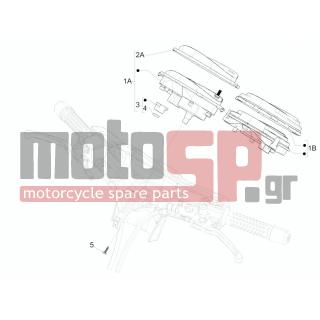 Vespa - GTS 300 IE 2015 - Electrical - Complex instruments - Cruscotto - 498342 - ΜΠΑΤΑΡΙΑ ΡΟΛΟΙ ΚΟΝΤΕΡ SCOOTER