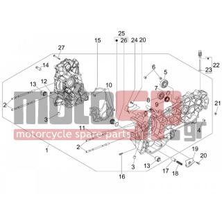 Vespa - GTS 300 IE SUPER SPORT 2013 - Engine/Transmission - OIL PAN - 833701 - ΡΟΥΛΕΜΑΝ 6204/C3H