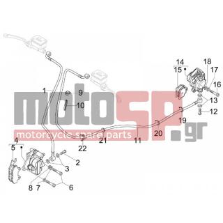 Vespa - GTS 300 IE SUPER SPORT 2011 - Brakes - brake lines - Brake Calipers - CM074101 - ΔΑΓΚΑΝΑ ΠΙΣΩ ΦΡ RUΝ FL-RST-ST-GTS-GTV HT