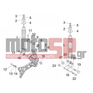 Vespa - GTS 300 IE TOURING 2012 - Suspension - Place BACK - Shock absorber - 844483 - ΒΙΔΑ ΕΞΑΤΜ-ΑΜΟΡΤ M8X50