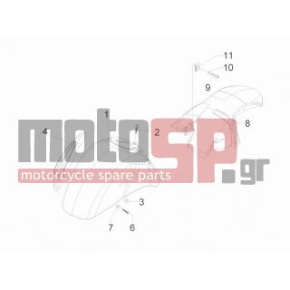 Vespa - GTS 300 IE TOURING 2011 - Body Parts - Apron radiator - Feather - B016792 - ΒΙΔΑ M6X30