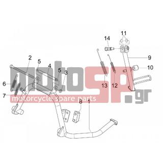 Vespa - GTS 300 IE TOURING 2012 - Frame - Stands - 434947 - ΛΑΣΤΙΧΑΚΙ ΤΑΠ ΛΑΔ RST 125