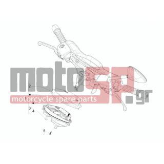 Vespa - GTS 300 IE TOURING 2011 - Electrical - Complex instruments - Cruscotto - 270793 - ΒΙΔΑ D3,8x16