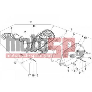 Vespa - GTS 300 IE TOURING 2012 - Engine/Transmission - Air filter - 827831 - ΤΑΠΑ ΑΠΟΣΤΡΑΓΓΙΣΗΣ ΘΑΛΑΜΟΥ ΦΙΛΤΡ SCOOTER