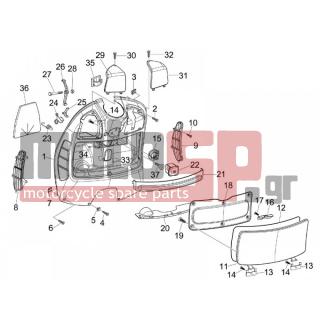 Vespa - GTS 300 IE TOURING 2012 - Εξωτερικά Μέρη - Storage Front - Extension mask - 252420 - ΛΑΜΑΚΙ ΝΤΟΥΛ COSA-X9-VESPA GT 200