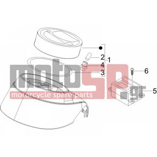 Vespa - GTV 250 IE 2008 - Electrical - Complex instruments - Cruscotto - 164634 - ΛΑΜΠΑ 12V 1.2W T5 ΟΡΓΑΝΩΝ