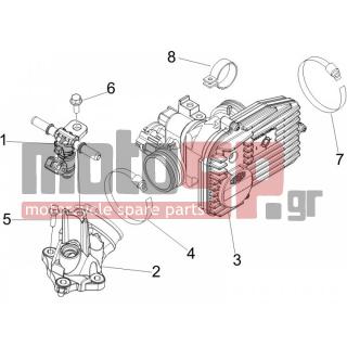 Vespa - GTV 250 IE 2006 - Engine/Transmission - Throttle body - Injector - Fittings insertion