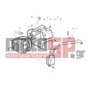 Vespa - LX 125 4T IE E3 2011 - Κινητήρας/Κιβώτιο Ταχυτήτων - COVER head