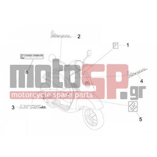 Vespa - LX 125 4T IE E3 2010 - Body Parts - Signs and stickers - 657591 - ΣΗΜΑ ΠΟΔΙΑΣ 