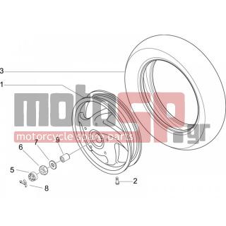 Vespa - LX 125 4T IE E3 2011 - Frame - rear wheel - 270991 - ΒΑΛΒΙΔΑ ΤΡΟΧΟΥ TUBELESS D=12mm