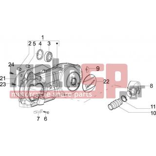 Vespa - LX 125 4T IE E3 TOURING 2011 - Engine/Transmission - COVER sump - the sump Cooling - 844964 - ΚΛΙΠΣ