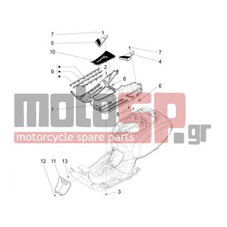 Vespa - LX 150 4T 3V IE 2013 - Body Parts - Central fairing - Sill - 259349 - ΒΙΔΑ 4,2X13
