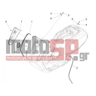 Vespa - LX 150 4T 3V IE 2012 - Body Parts - mask front - 675256 - ΓΡΙΛΙΑ ΜΟΥΤΣΟΥΝΑΣ VESPA LX 50150 MY12>